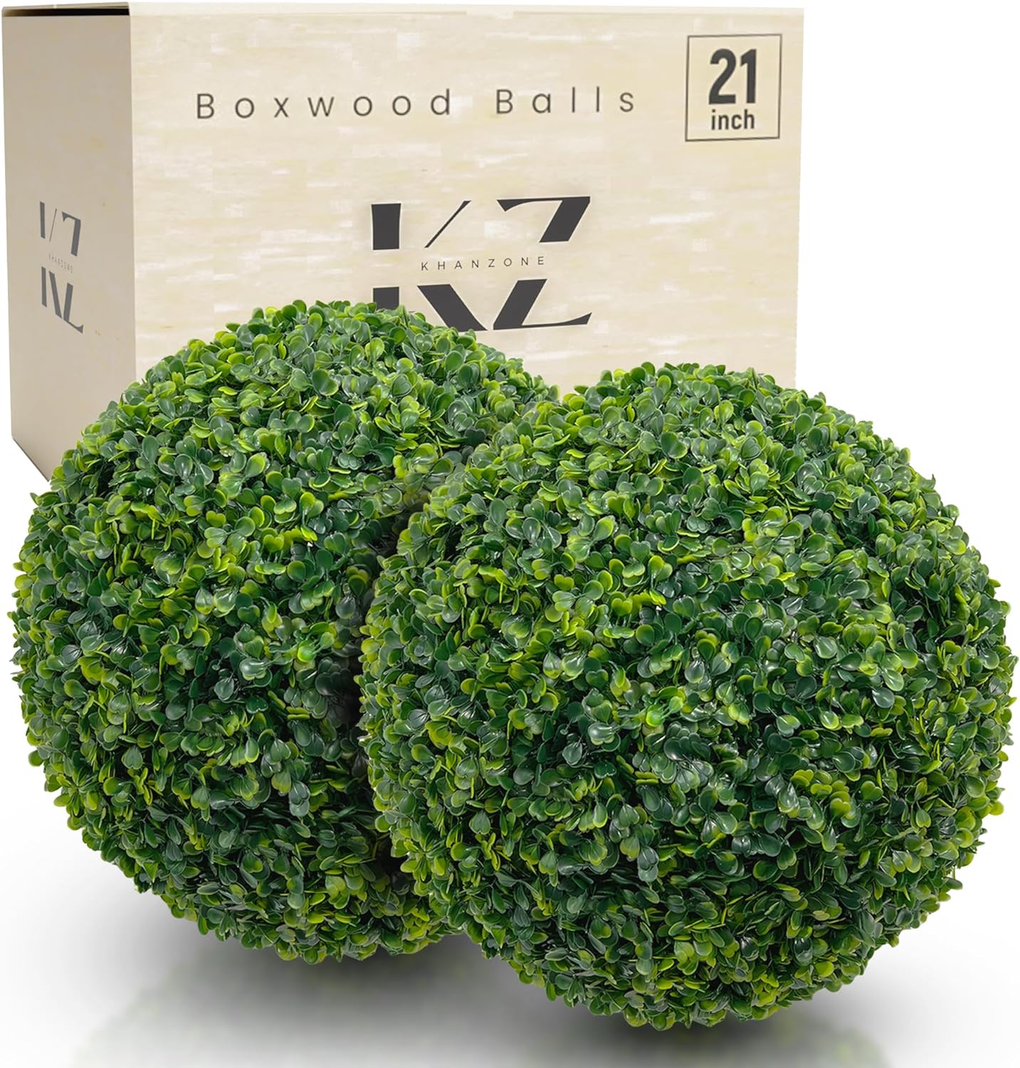 Faux Topiary Boxwood Balls – 2 Pieces Artificial Boxwood Topiary Plant Balls for Indoor & Outdoor Decorations