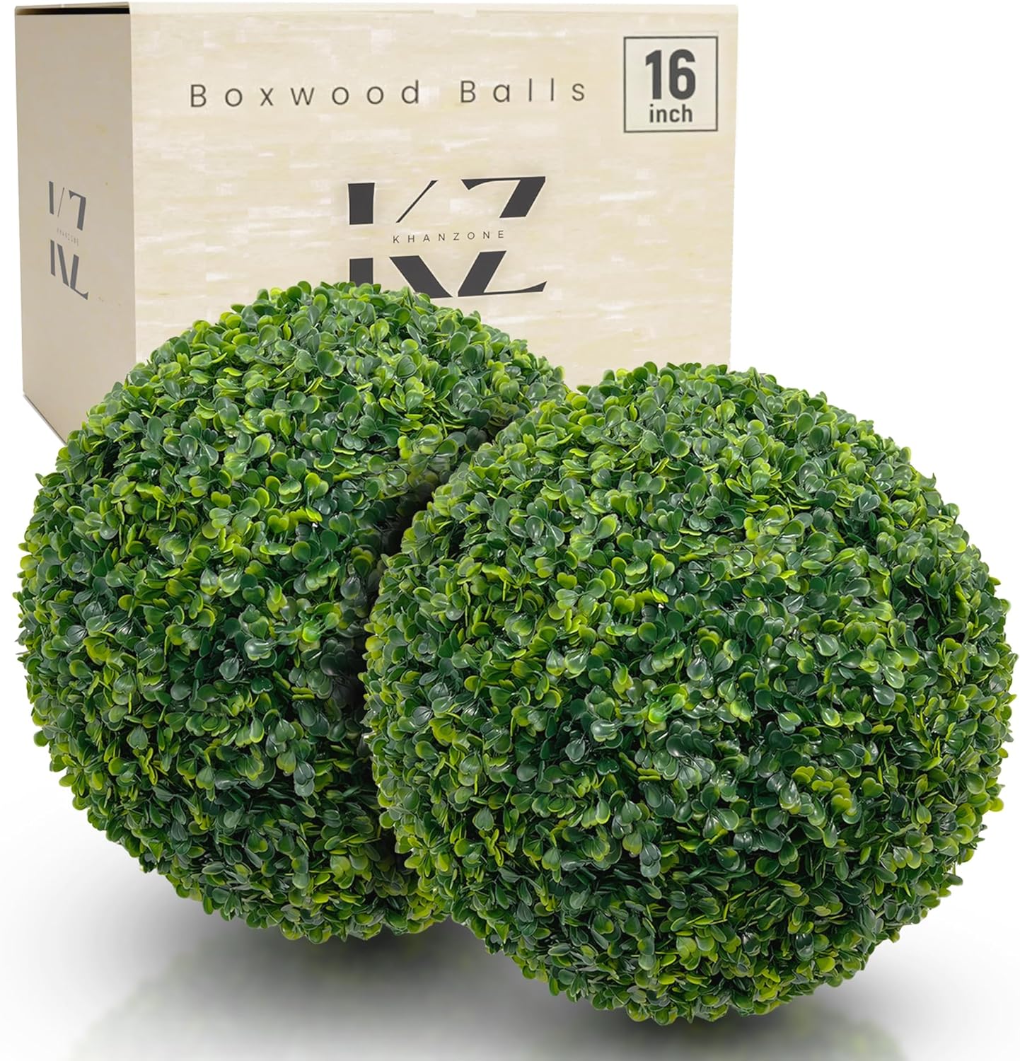 Faux Topiary Boxwood Balls – 2 Pieces Artificial Boxwood Topiary Plant Balls for Indoor & Outdoor Decorations